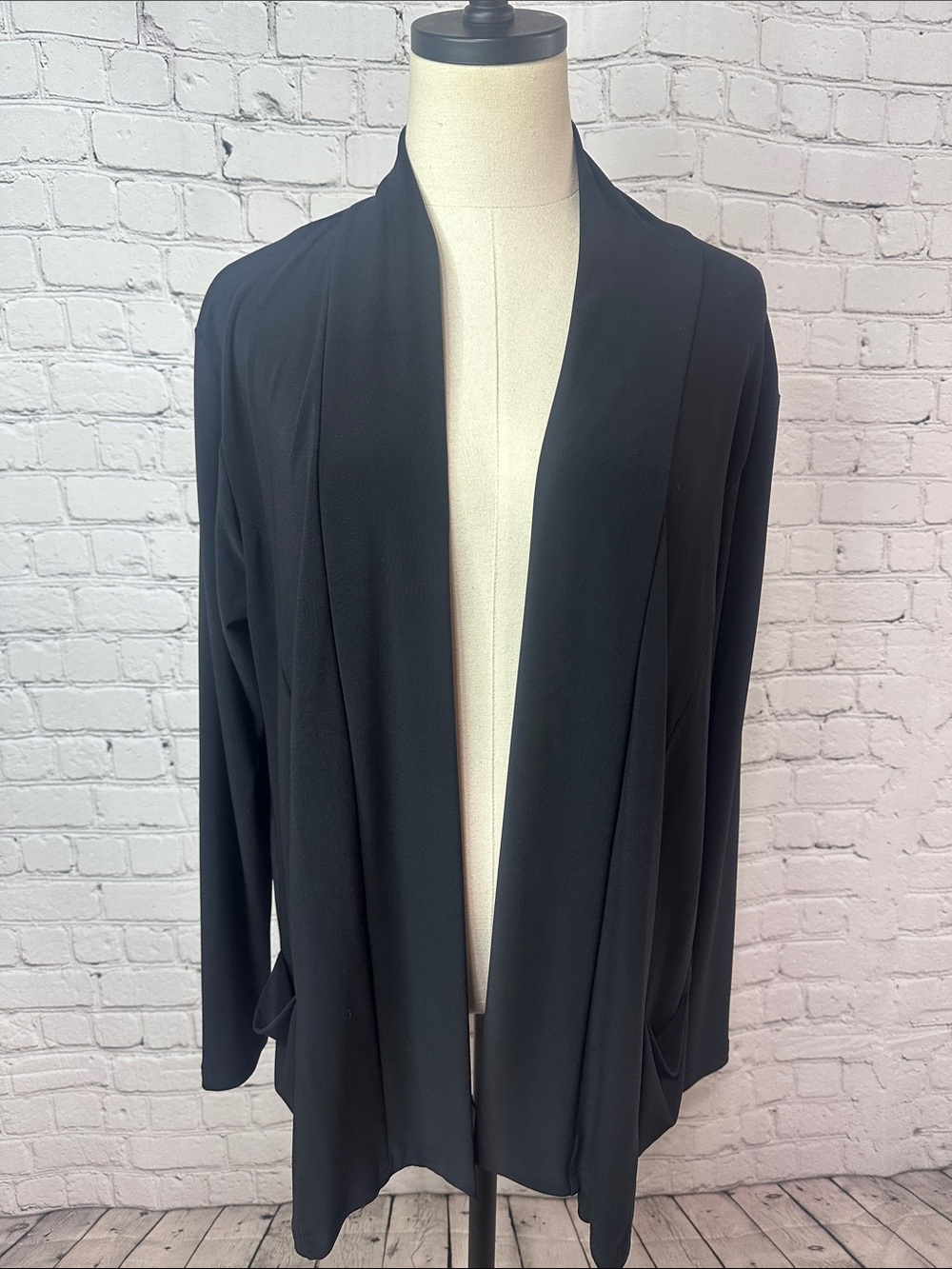 SYMPLI black open cardigan jacket with pockets Size 12